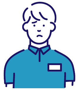 悩む介護者のイラスト